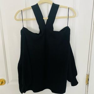 Zara size M open shoulder high neck sweater